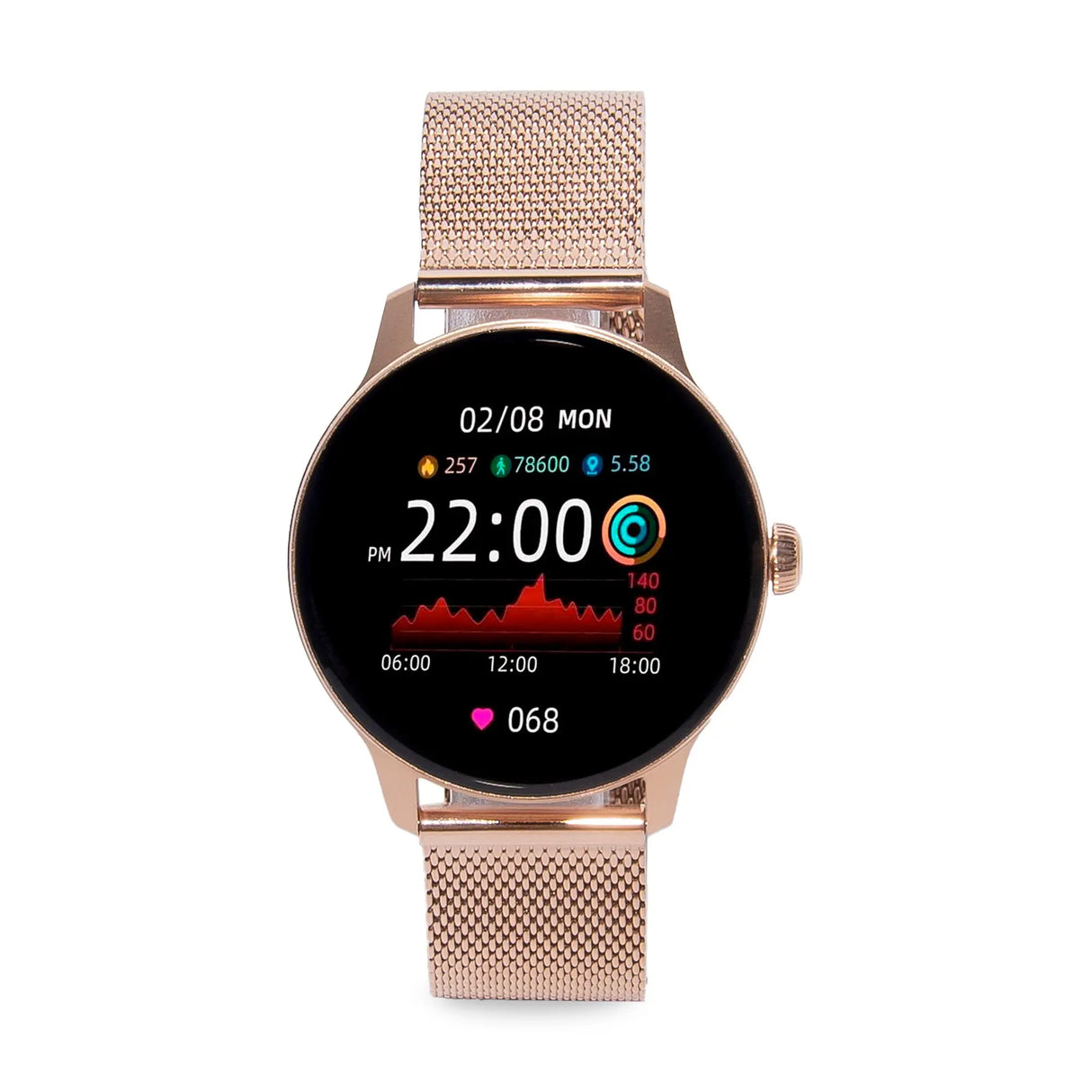 SMARTWATCH RELOJ INTELIGENTE  DORADO ROSA SMARTTIME MUJER SR06 SMART TIME SMARTTIME