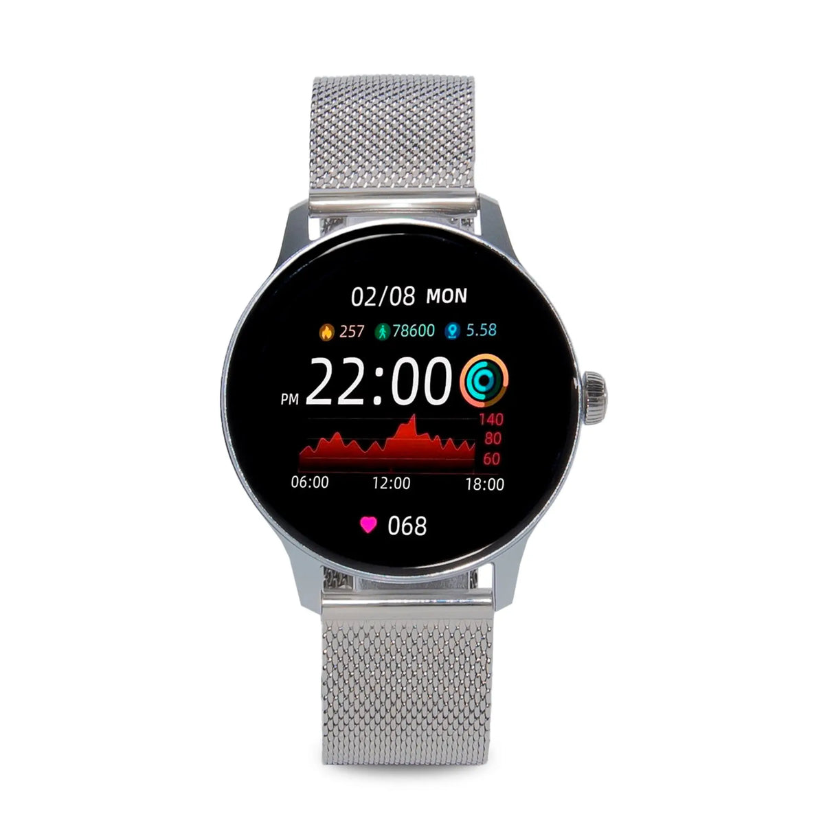 SMARTWATCH RELOJ INTELIGENTE  PLATEADO SMARTTIME MUJER SR06 SMART TIME - SUNTIMESTORE.COM