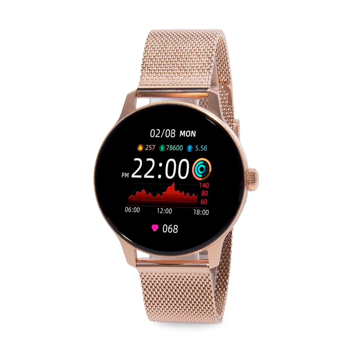 SMARTWATCH RELOJ INTELIGENTE  DORADO ROSA SMARTTIME MUJER SR06 SMART TIME SMARTTIME