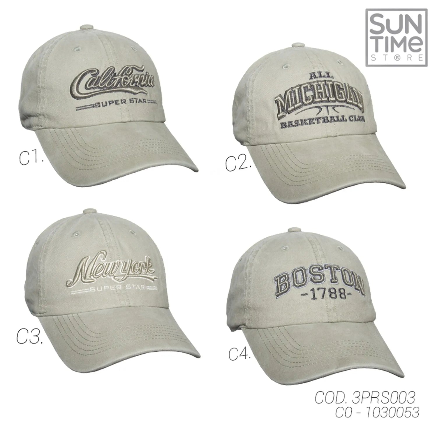 GORRA PRELAVADA UNISEX 3PRS003 SUNTIME VERDE SPORT 1030053 - SUNTIMESTORE.COM