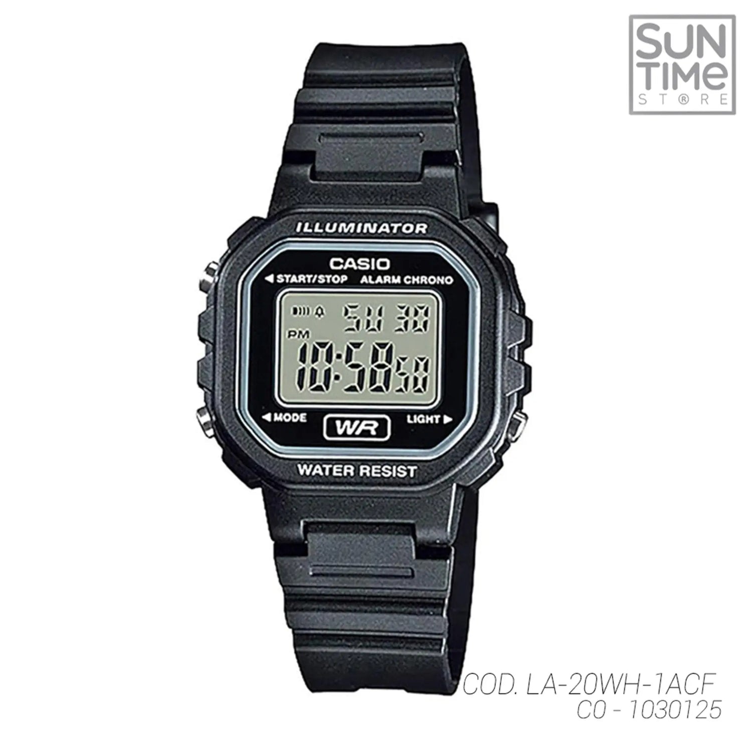 RELOJ DIGITAL UNISEX LA-20WH-1ACF CASIO NEGRO SPORT 1030125 CASIO
