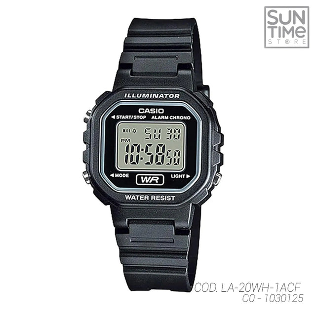 RELOJ DIGITAL UNISEX LA-20WH-1ACF CASIO NEGRO SPORT 1030125 CASIO