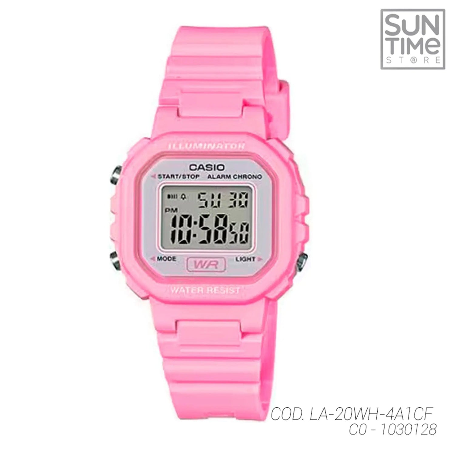 RELOJ DIGITAL MUJER LA-20WH-4A1CF CASIO ROSA SPORT 1030128 CASIO