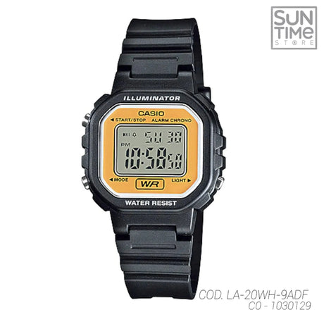 RELOJ DIGITAL UNISEX LA-20WH-9ADF CASIO NEGRO SPORT 1030129 CASIO
