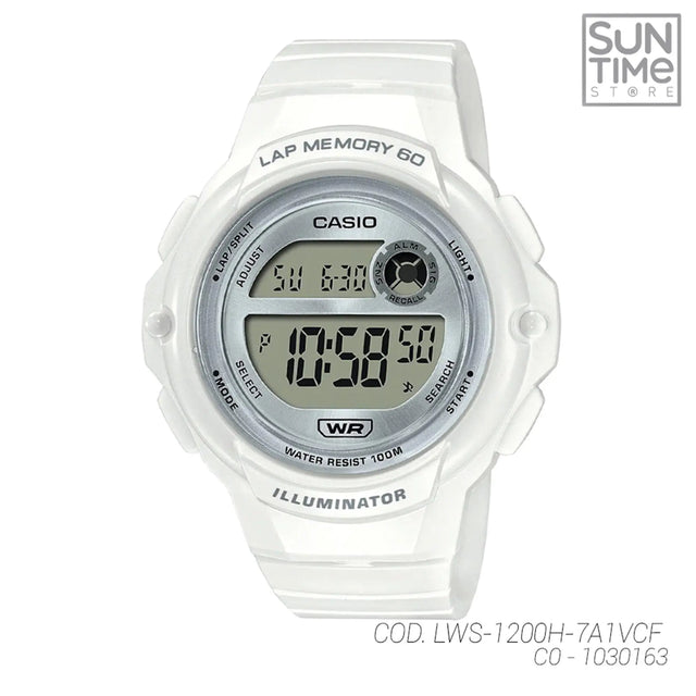 RELOJ DIGITAL MUJER LWS-1200H-7A1VCF CASIO BLANCO SPORT 1030163 CASIO
