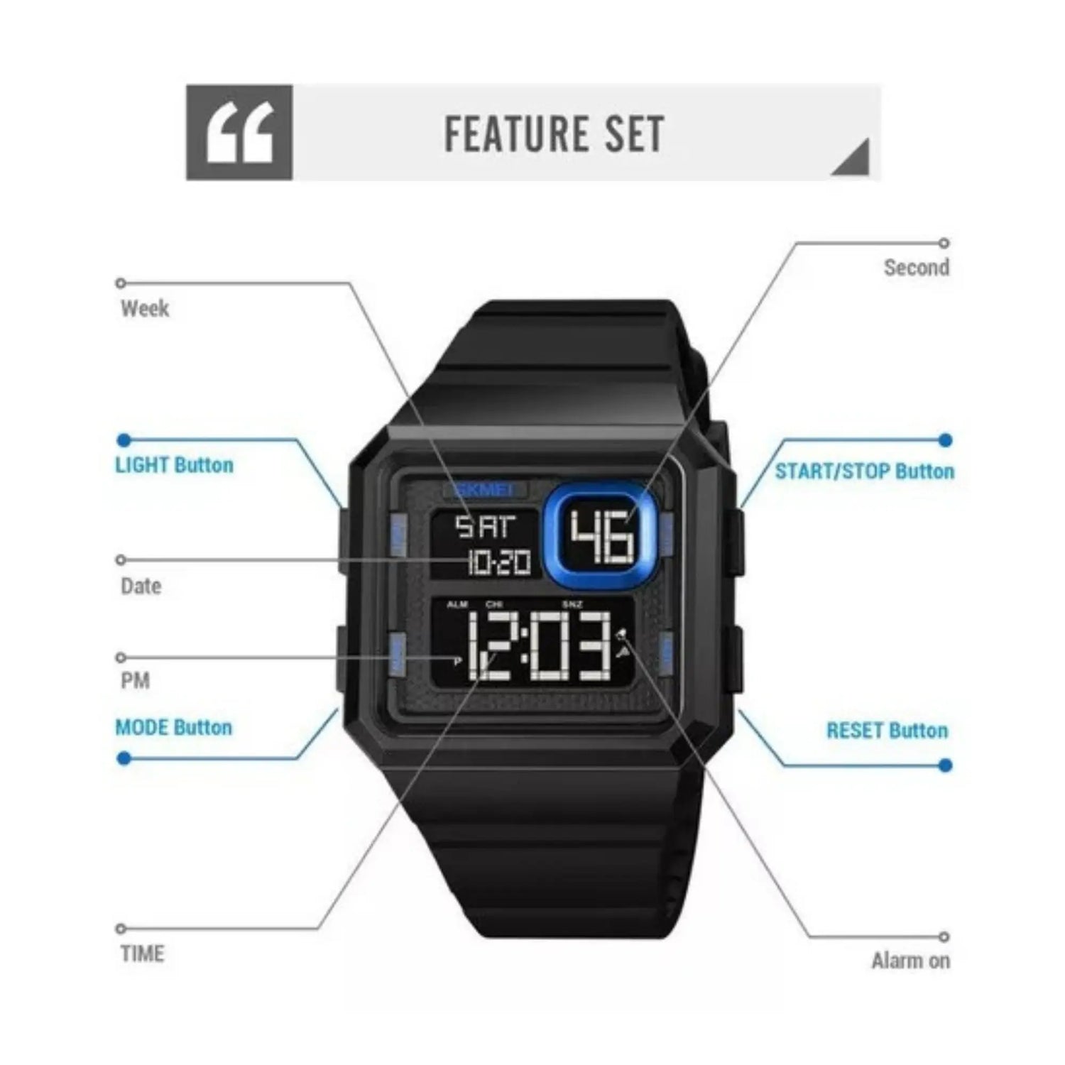 RELOJ DIGITAL HOMBRE 1877 SKMEI - 1027385 SKMEI