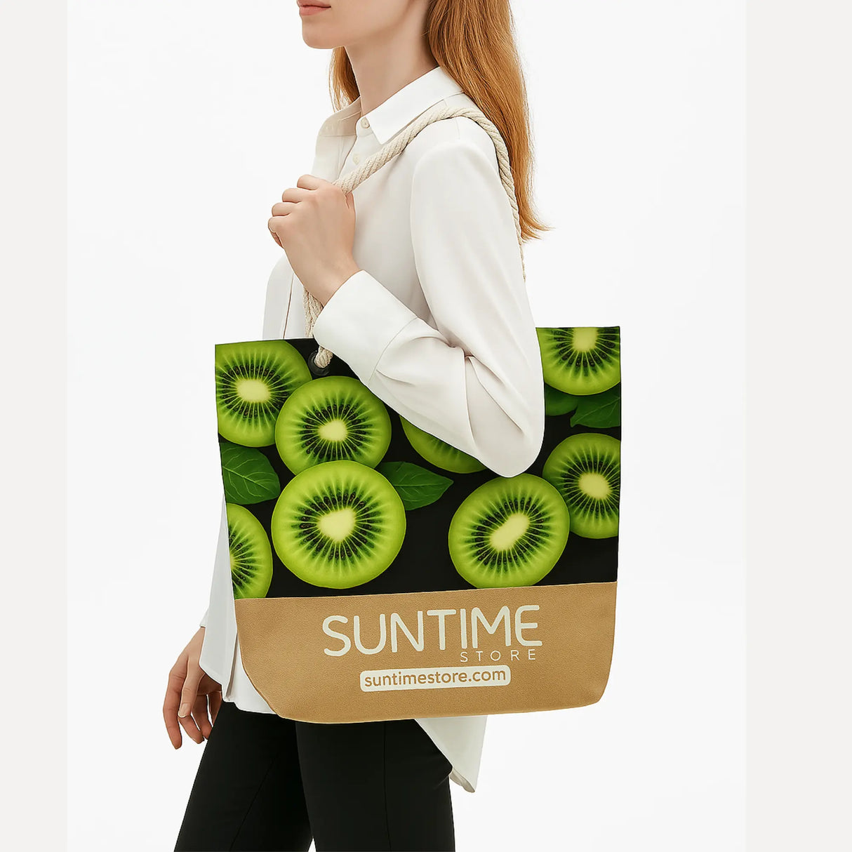 BOLSA ORGANIZADORA UNISEX IDEAL PARA VACACIONES, PICNIC, KIWI, FRUTA, BOLSA DE HOMBRO, BOLSA DE VIAJE O GIMNASIO  BOLSO SUNTIME POP04 - 1000028 SUNTIME