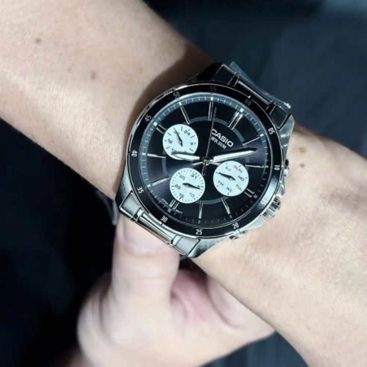 RELOJ ANALOGICO HOMBRE MTP-1374D-1A3VDF CASIO PLATEADO CLASICO 1030647 CASIO