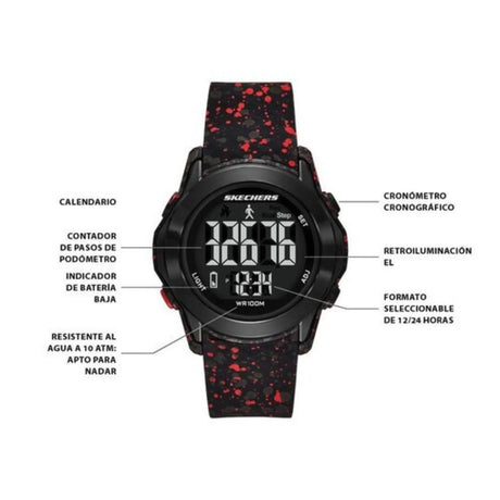 RELOJ DIGITAL HOMBRE SR5244 SKECHERS ROJO SPORT 1030617 SKECHERS