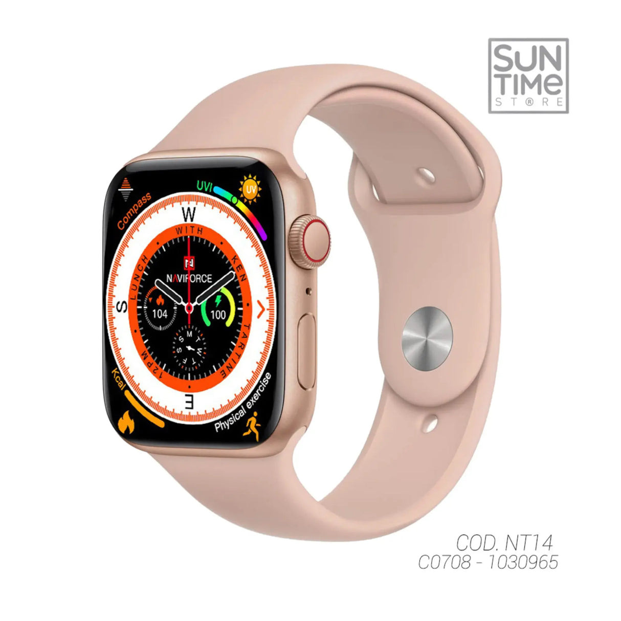 SMARTWATCH HOMBRE NT14 NAVIFORCE DORADO 1030965 - SUNTIMESTORE.COM