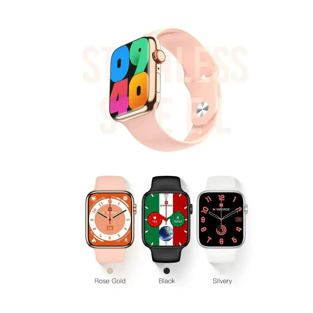 SMARTWATCH HOMBRE NT15 NAVIFORCE PLATEADO 1030967 - SUNTIMESTORE.COM