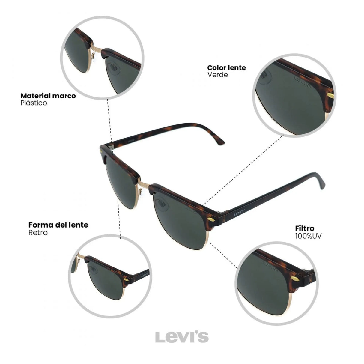 LENTES DE SOL UV400 HOMBRE X14020 LEVIS LEVI'S