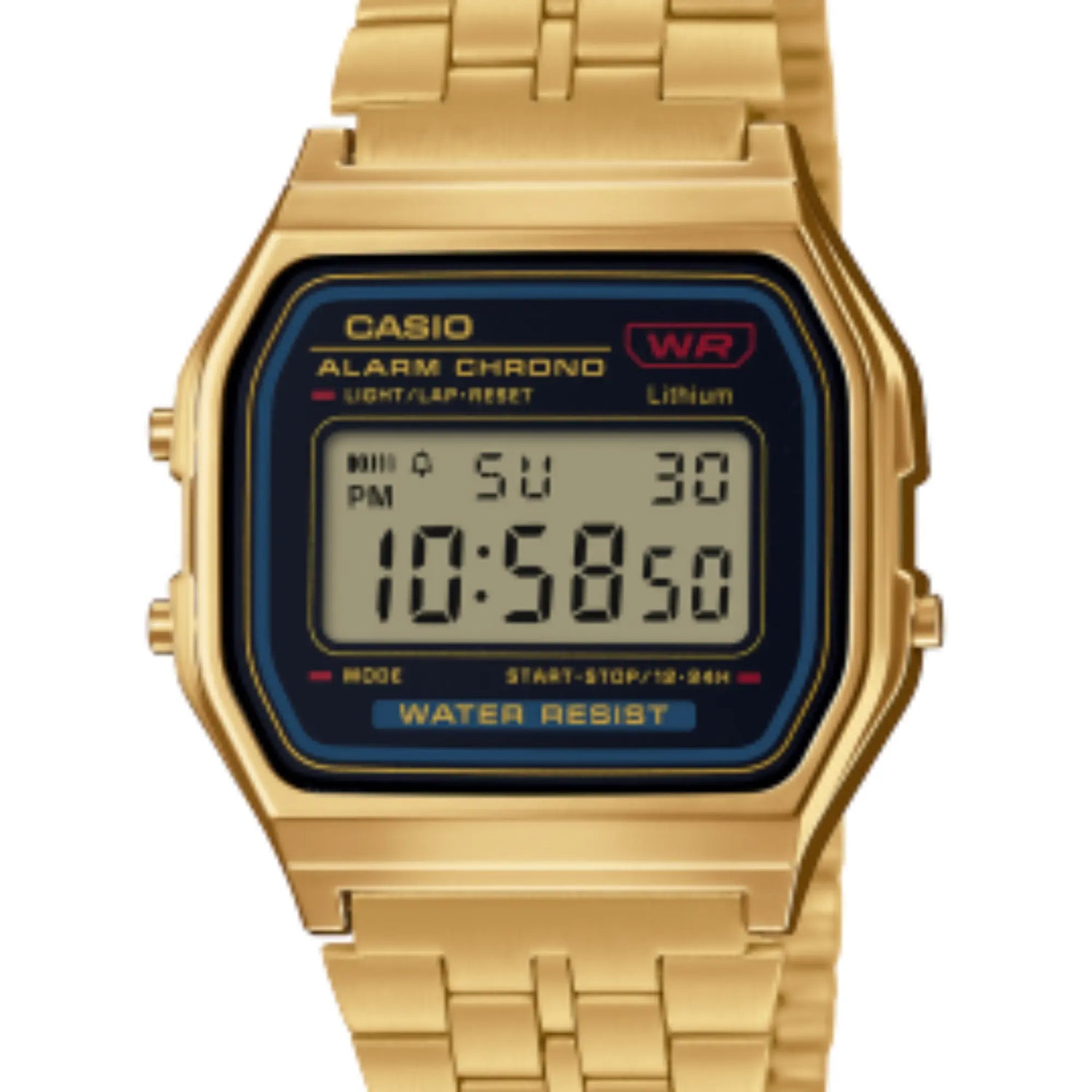 RELOJ DIGITAL UNISEX A159WGEA-1DF CASIO DORADO CLASICO CASIO