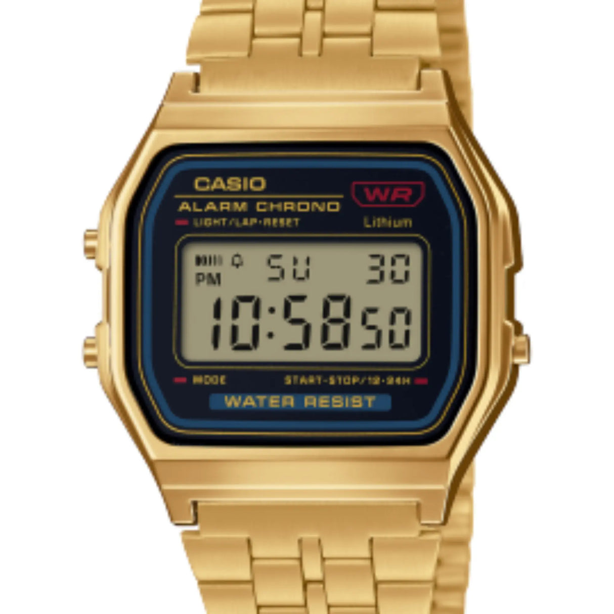 RELOJ DIGITAL UNISEX A159WGEA-1DF CASIO DORADO CLASICO CASIO