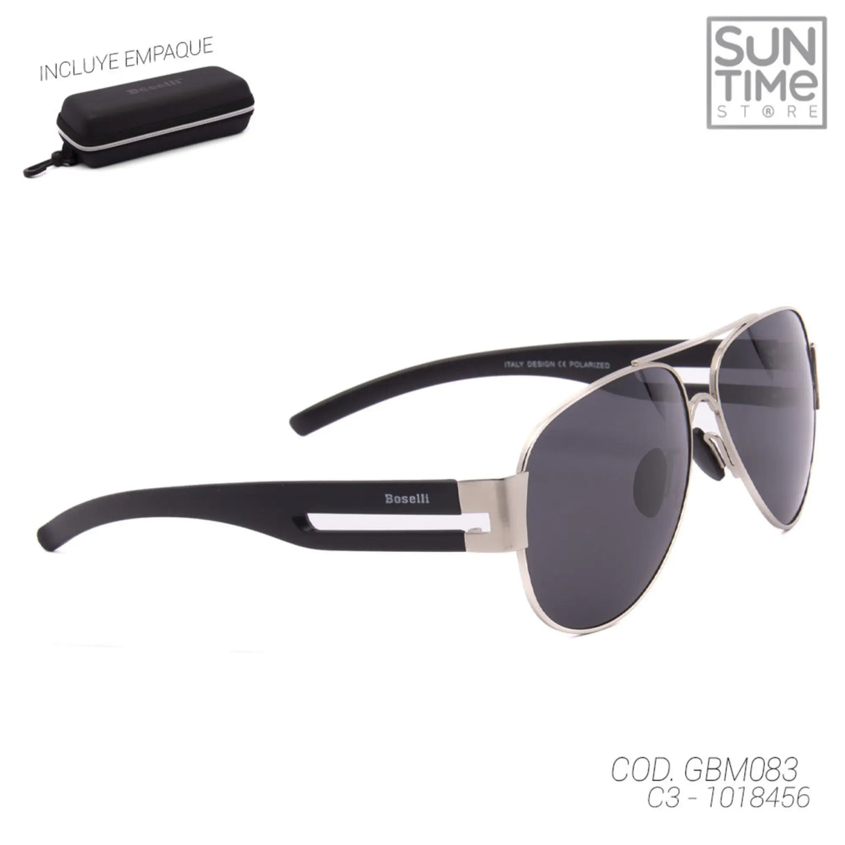 LENTES DE SOL POLARIZADA HOMBRE GBM083 BOSELLI CLASICO 1018456 - SUNTIMESTORE.COM