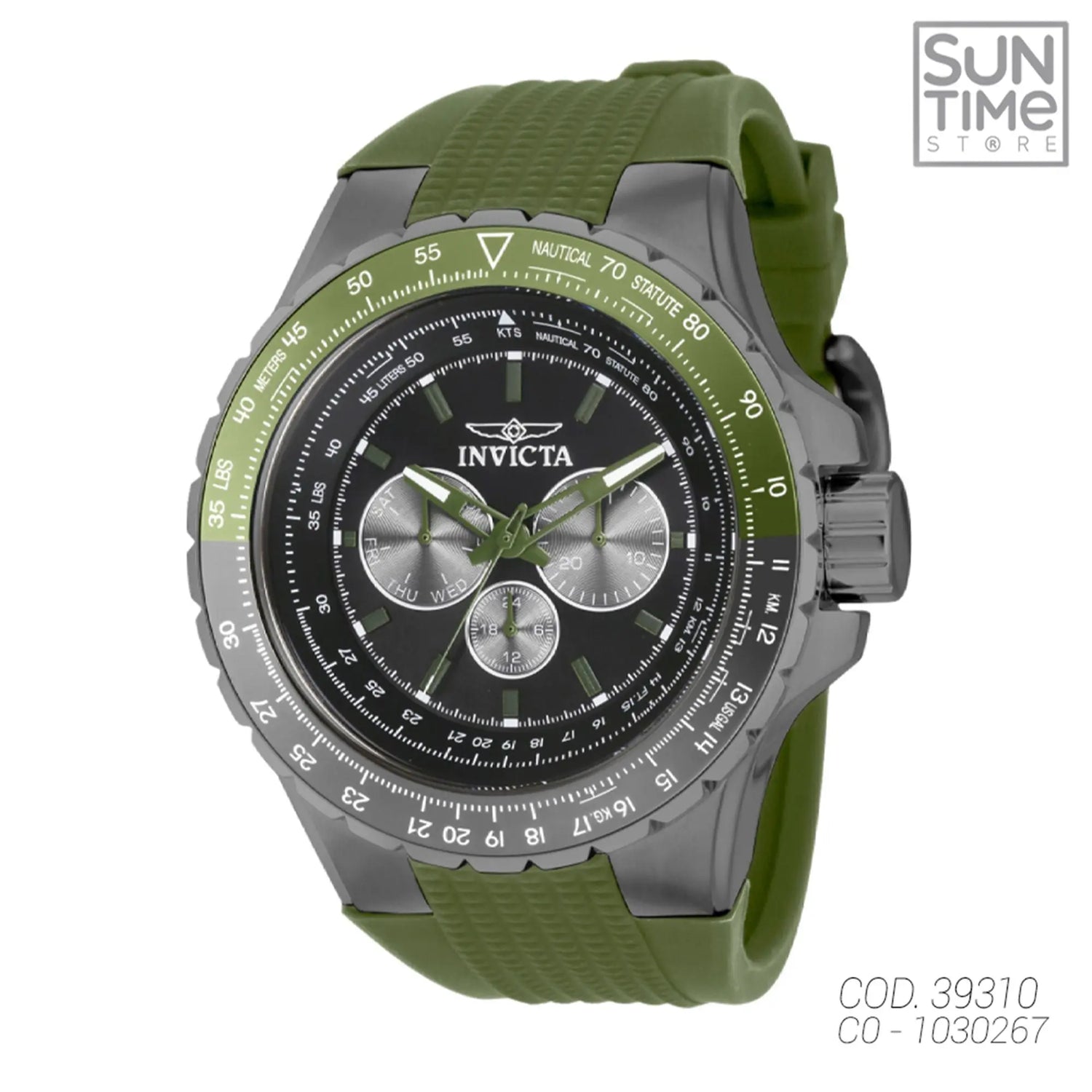 RELOJ ANALOGICO HOMBRE 39310 INVICTA	VERDE SPORT 1030267 INVICTA