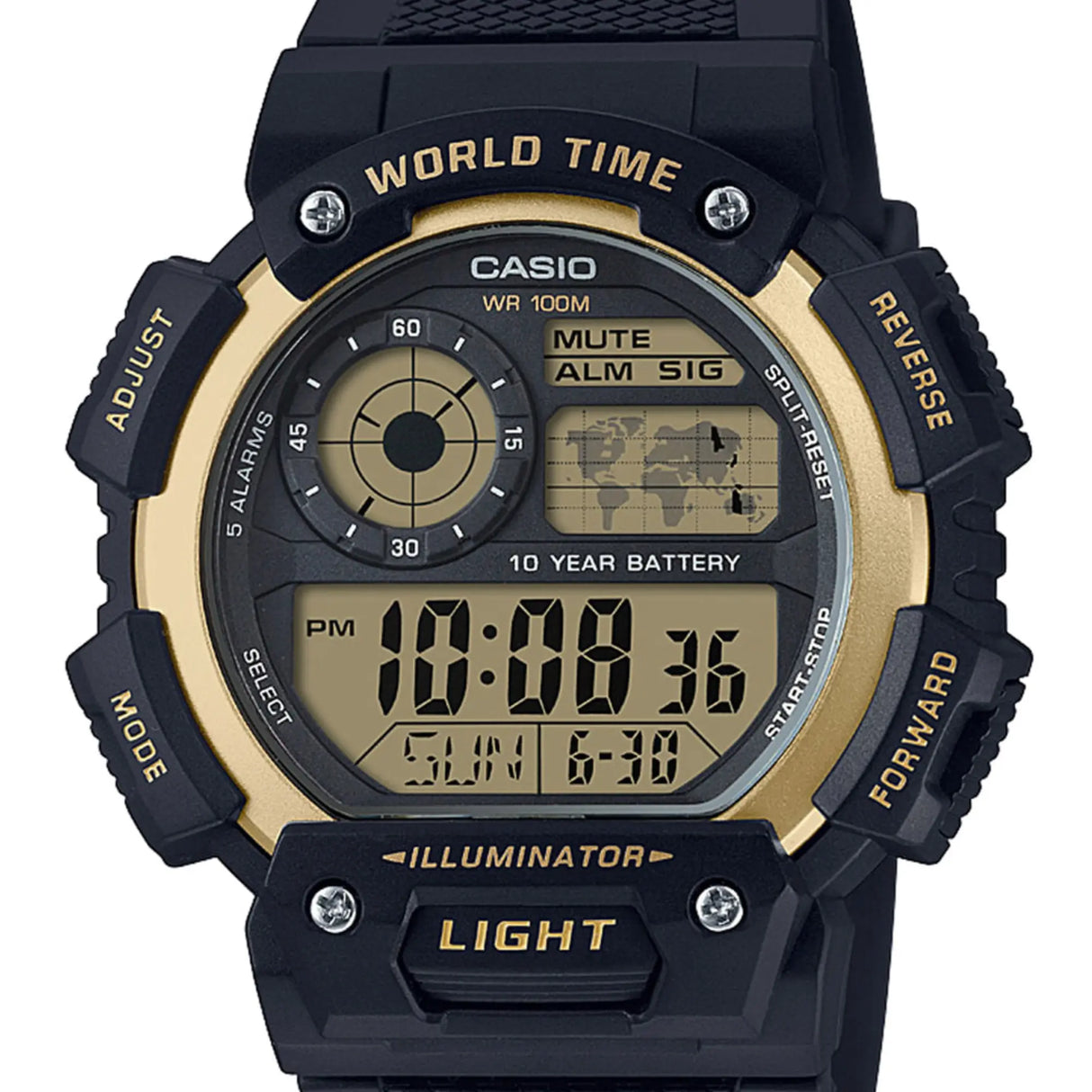 RELOJ DIGITAL HOMBRE AE-1400WH-9AVDF CASIO NEGRO SPORT 1030559 CASIO