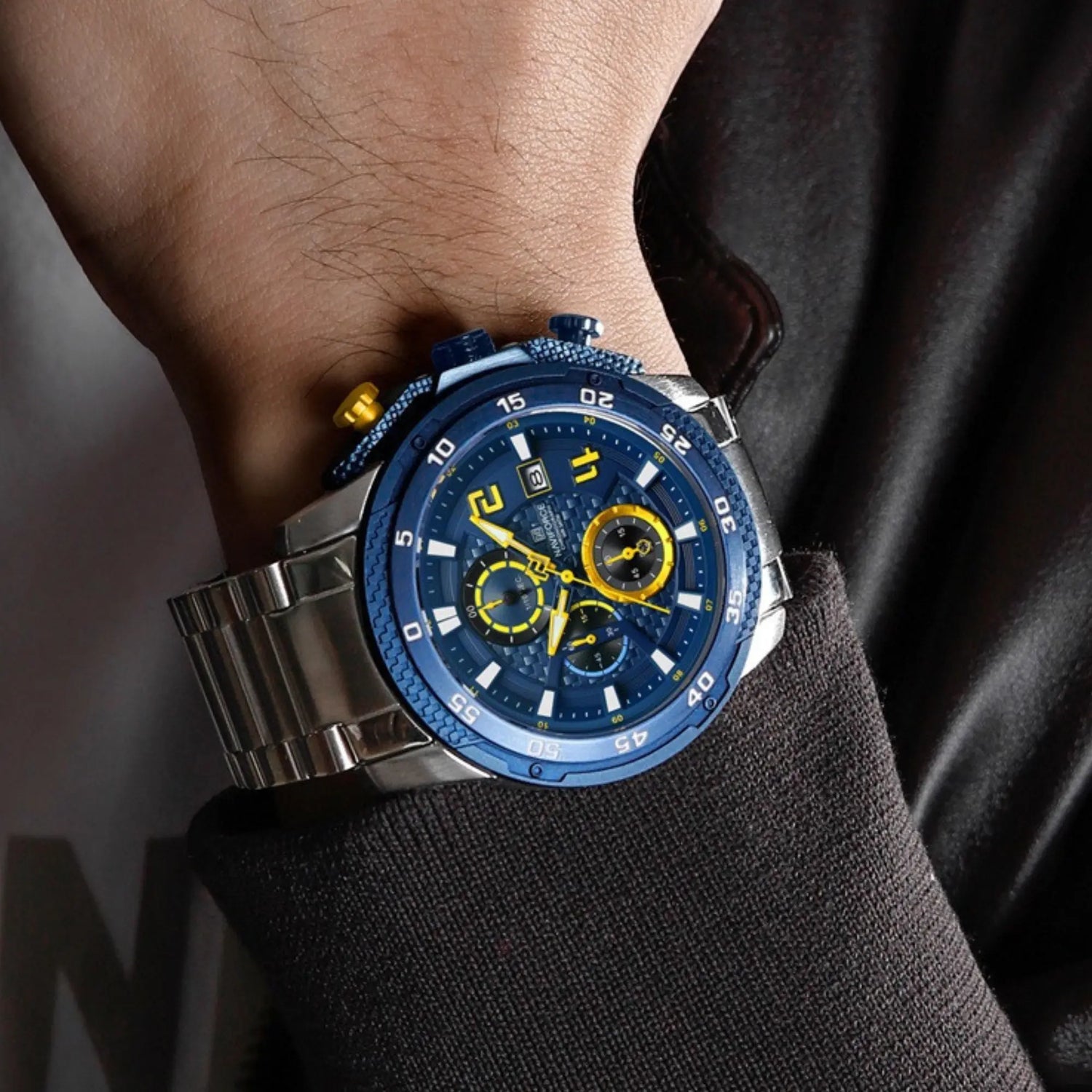 RELOJ ANALOGICO HOMBRE NF8047S NAVIFORCE PLATEADO CLASICO 1030897 NAVIFORCE