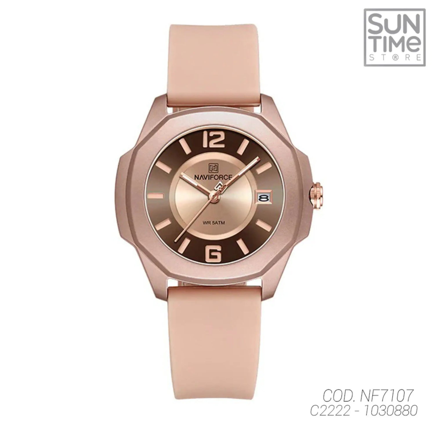 RELOJ ANALOGICO MUJER NF7107 NAVIFORCE ROSE GOLD CASUAL 1030880 NAVIFORCE