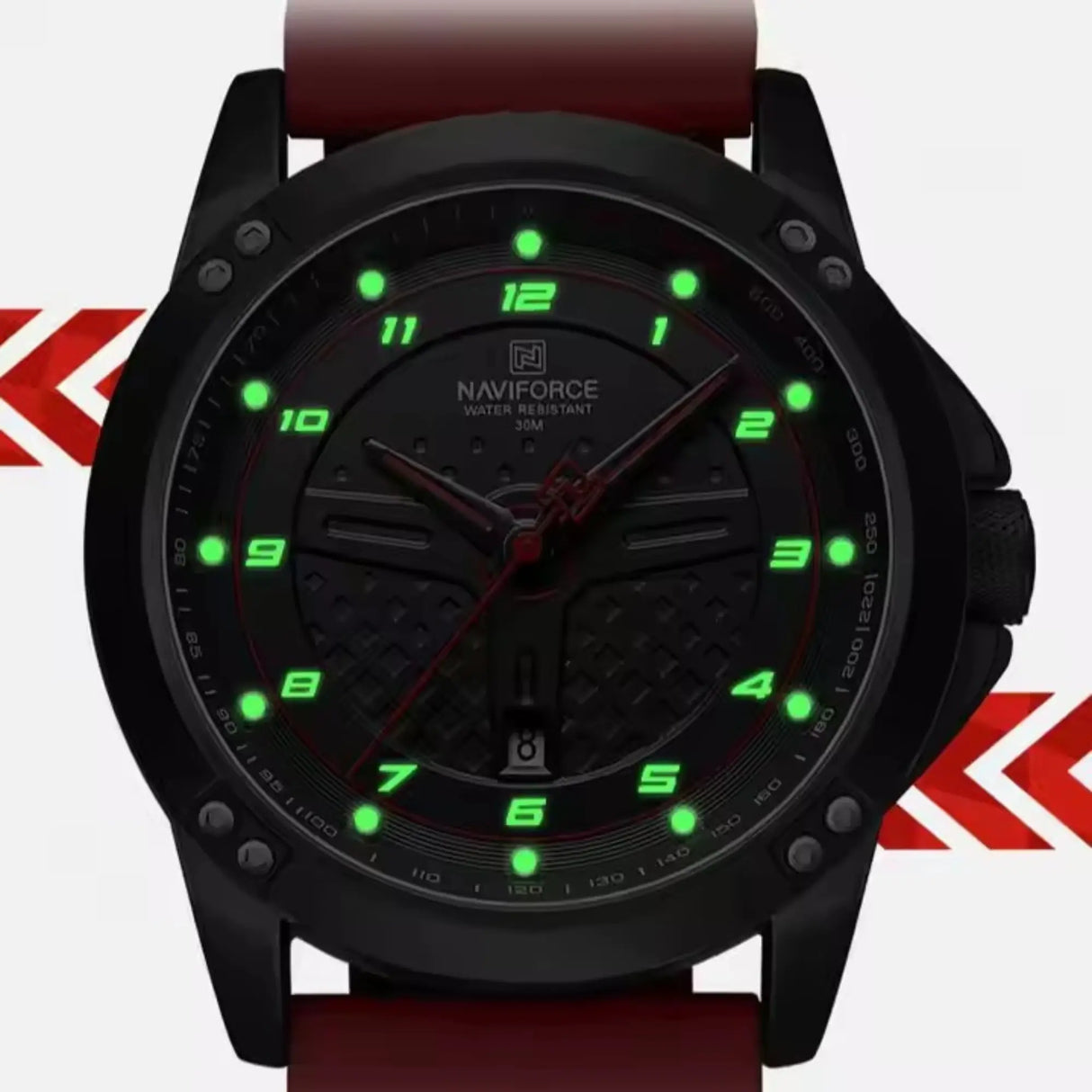 RELOJ ANALOGICO HOMBRE NF8031 NAVIFORCE	ROJO CASUAL 1030888 NAVIFORCE