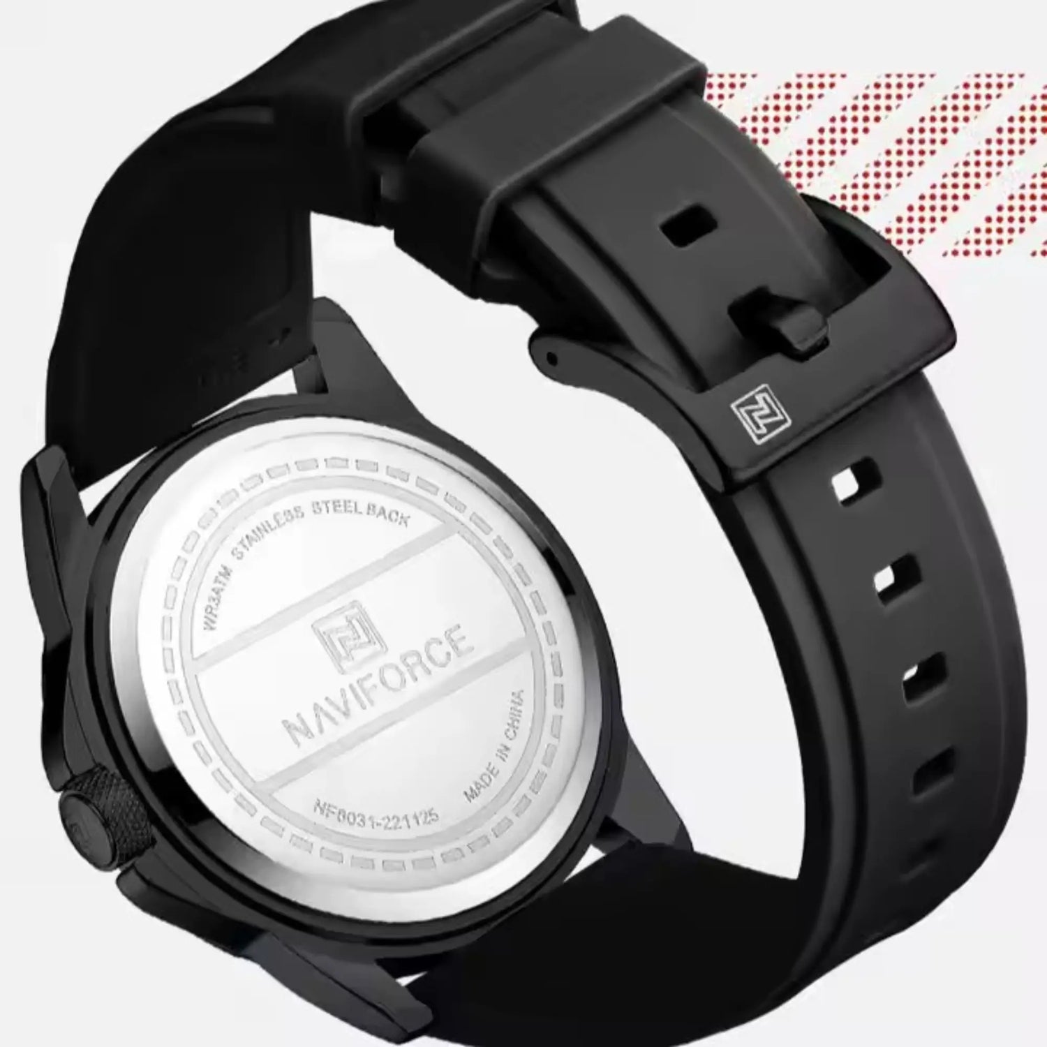 RELOJ ANALOGICO HOMBRE NF8031 NAVIFORCE	NEGRO CASUAL 1030889 NAVIFORCE