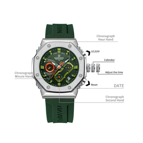 RELOJ ANALOGICO HOMBRE NF8035G NAVIFORCE VERDE CASUAL 1030894 NAVIFORCE