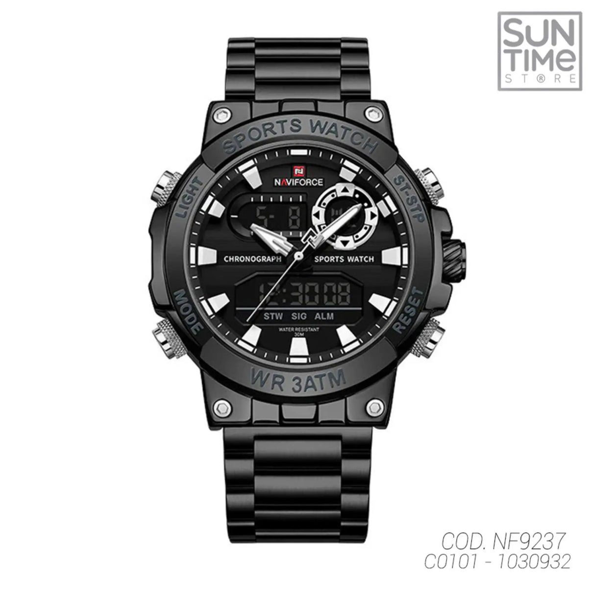 RELOJ ANALOGICO HOMBRE NF9237 NAVIFORCE NEGRO CASUAL 1030932 NAVIFORCE