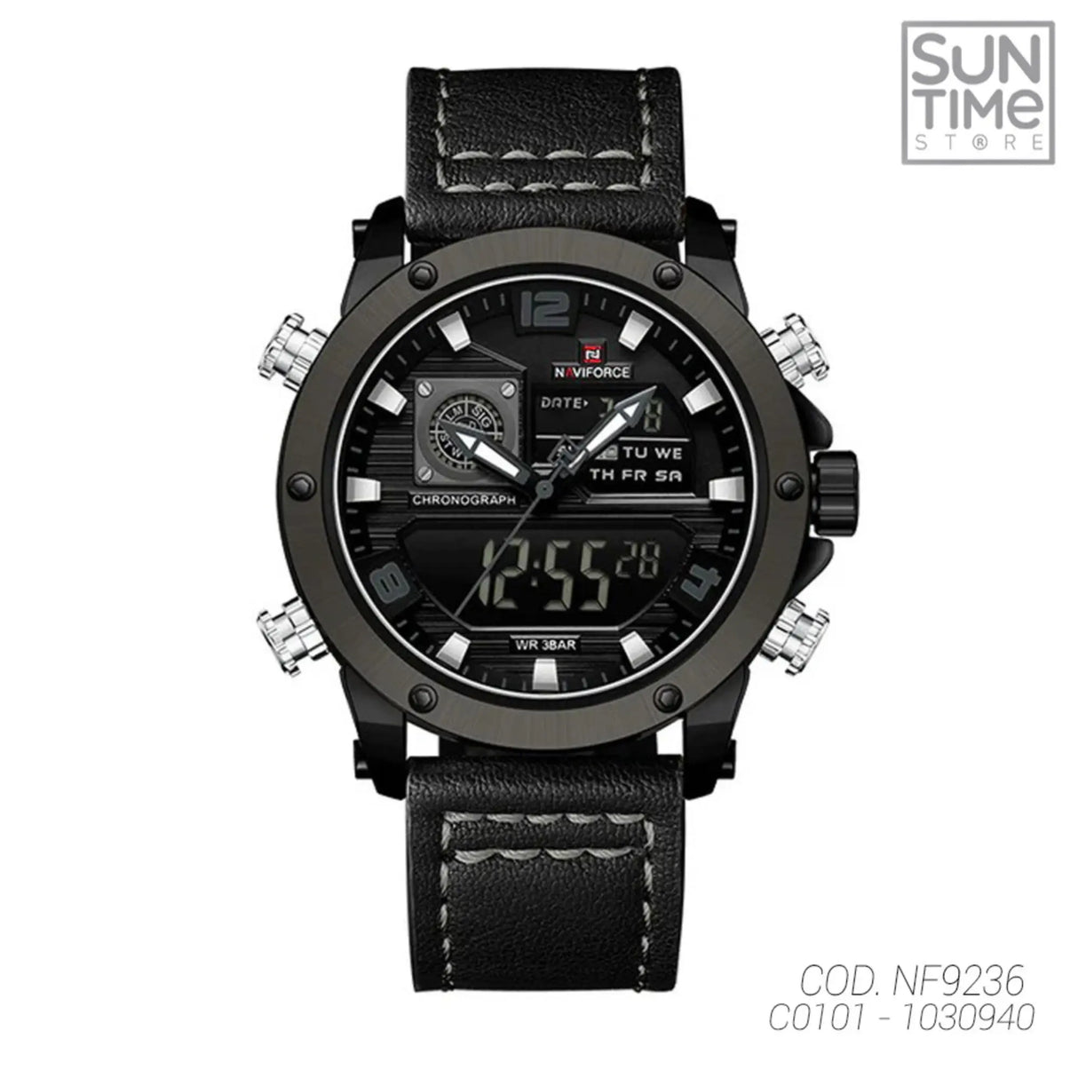 RELOJ ANALOGICO-DIGITAL HOMBRE NF9236 NAVIFORCE	NEGRO CASUAL 1030940 NAVIFORCE