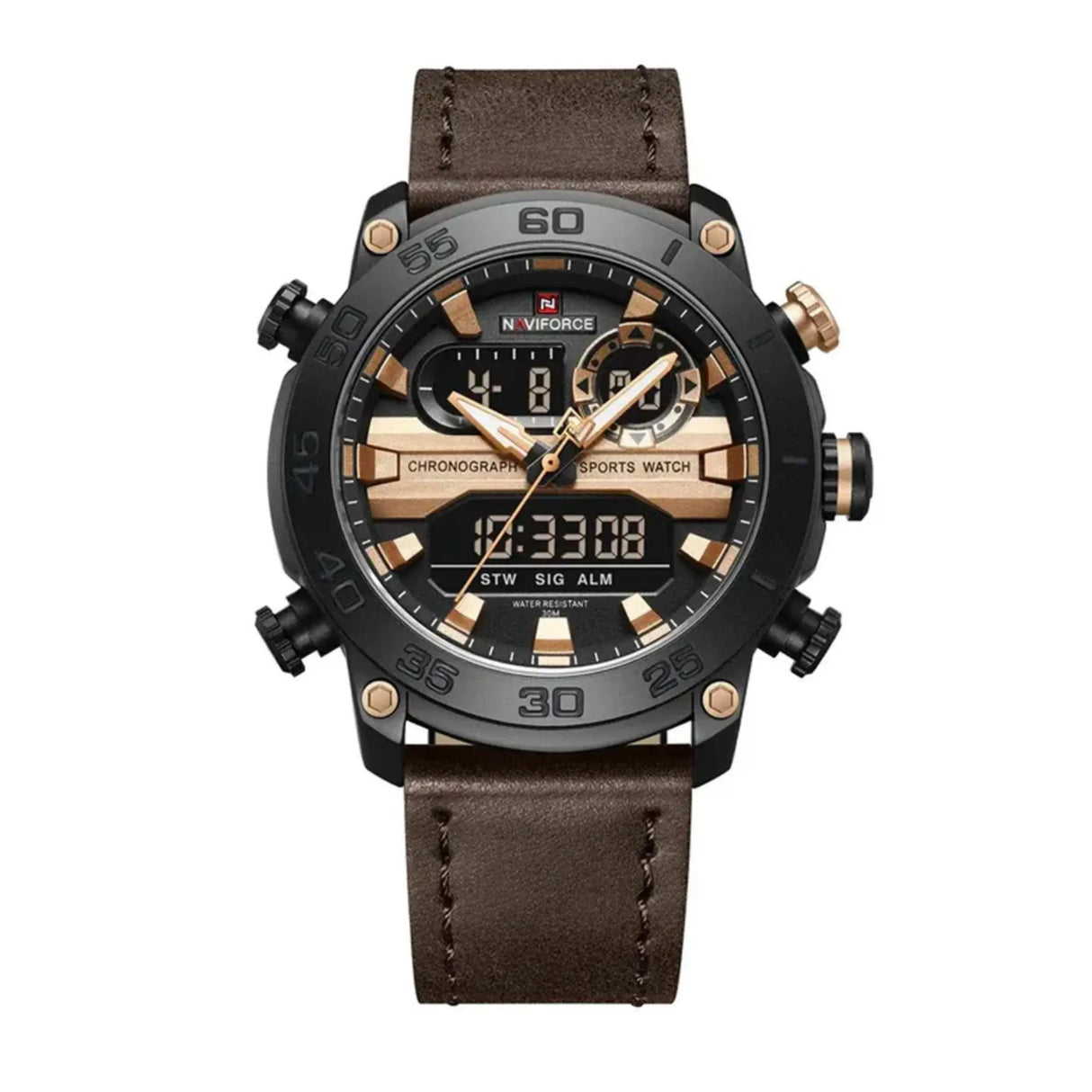 RELOJ ANALOGICO-DIGITAL HOMBRE NF9235 NAVIFORCE MARRON CASUAL 1030939 NAVIFORCE