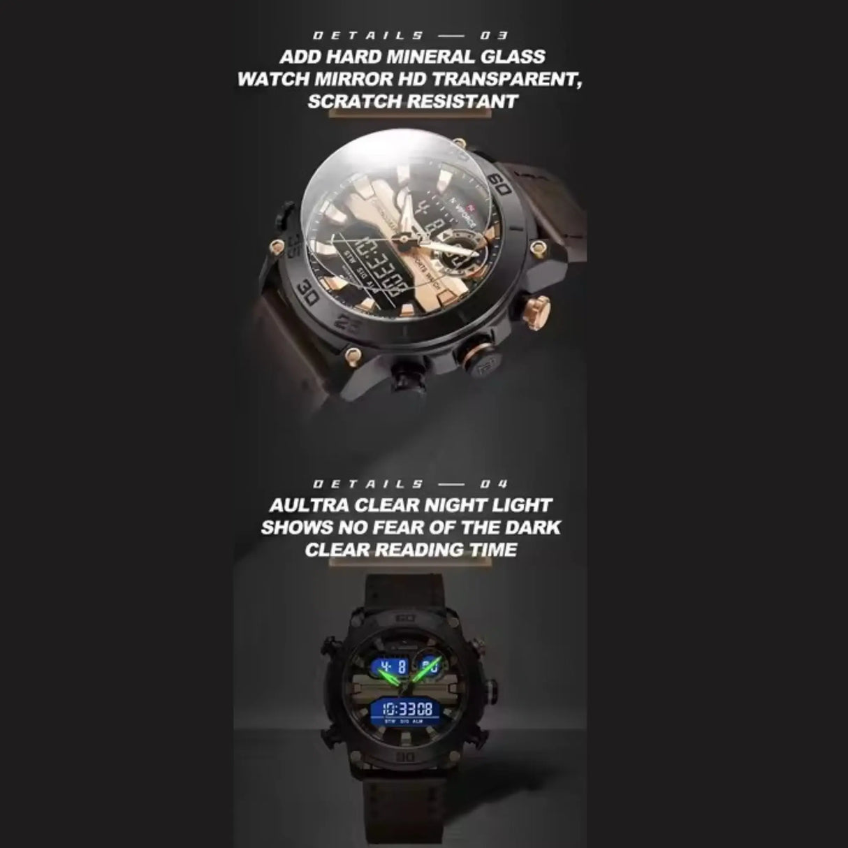 RELOJ ANALOGICO-DIGITAL HOMBRE NF9235 NAVIFORCE MARRON CASUAL 1030939 NAVIFORCE