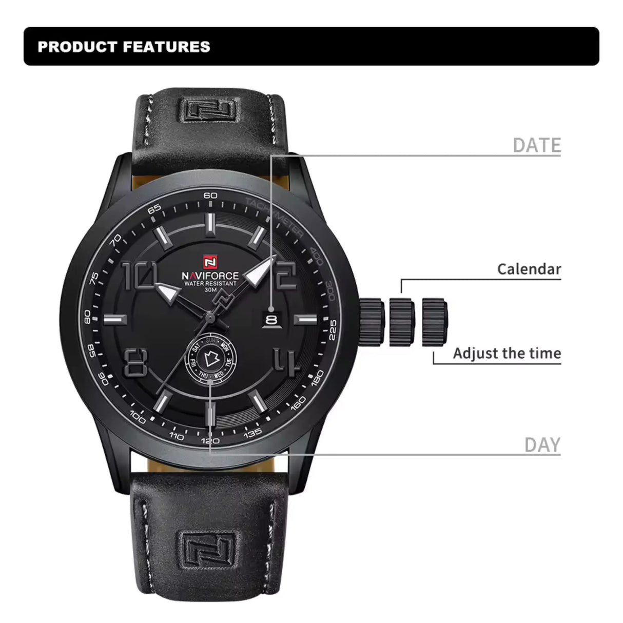 RELOJ ANALOGICO HOMBRE NF9229 NAVIFORCE GRIS CASUAL 1030930 NAVIFORCE