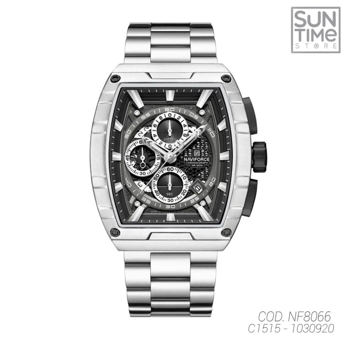 RELOJ ANALOGICO HOMBRE NF8066 NAVIFORCE PLATEADO CLASICO 1030920 NAVIFORCE