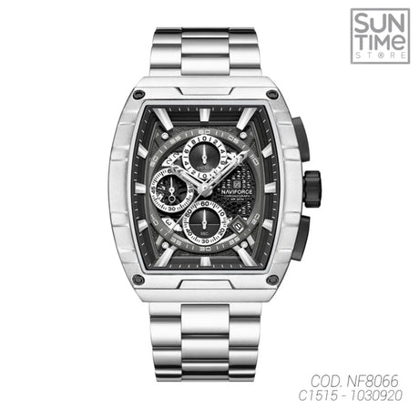 RELOJ ANALOGICO HOMBRE NF8066 NAVIFORCE PLATEADO CLASICO 1030920 NAVIFORCE
