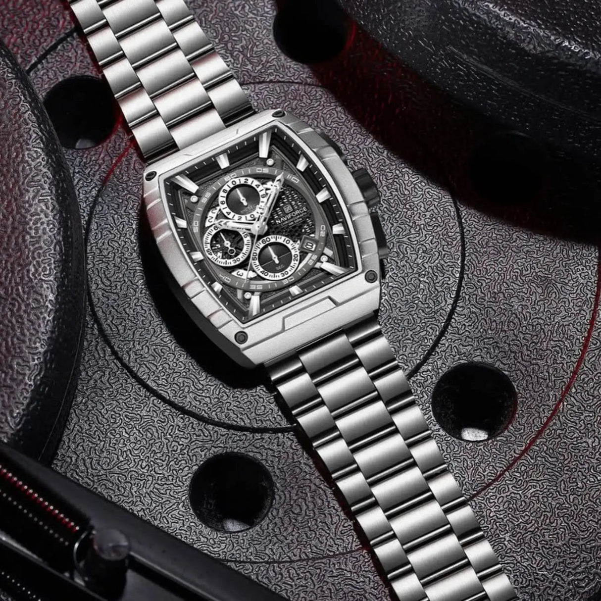 RELOJ ANALOGICO HOMBRE NF8066 NAVIFORCE PLATEADO CLASICO 1030920 NAVIFORCE