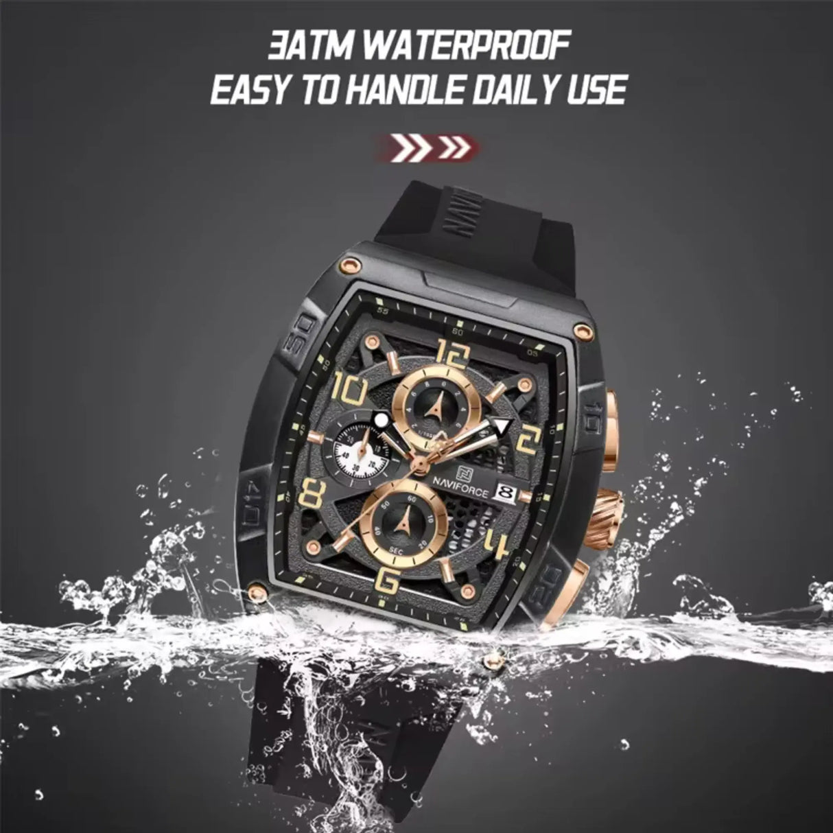 RELOJ ANALOGICO HOMBRE NF8052 NAVIFORCE NEGRO CASUAL 1030906 NAVIFORCE