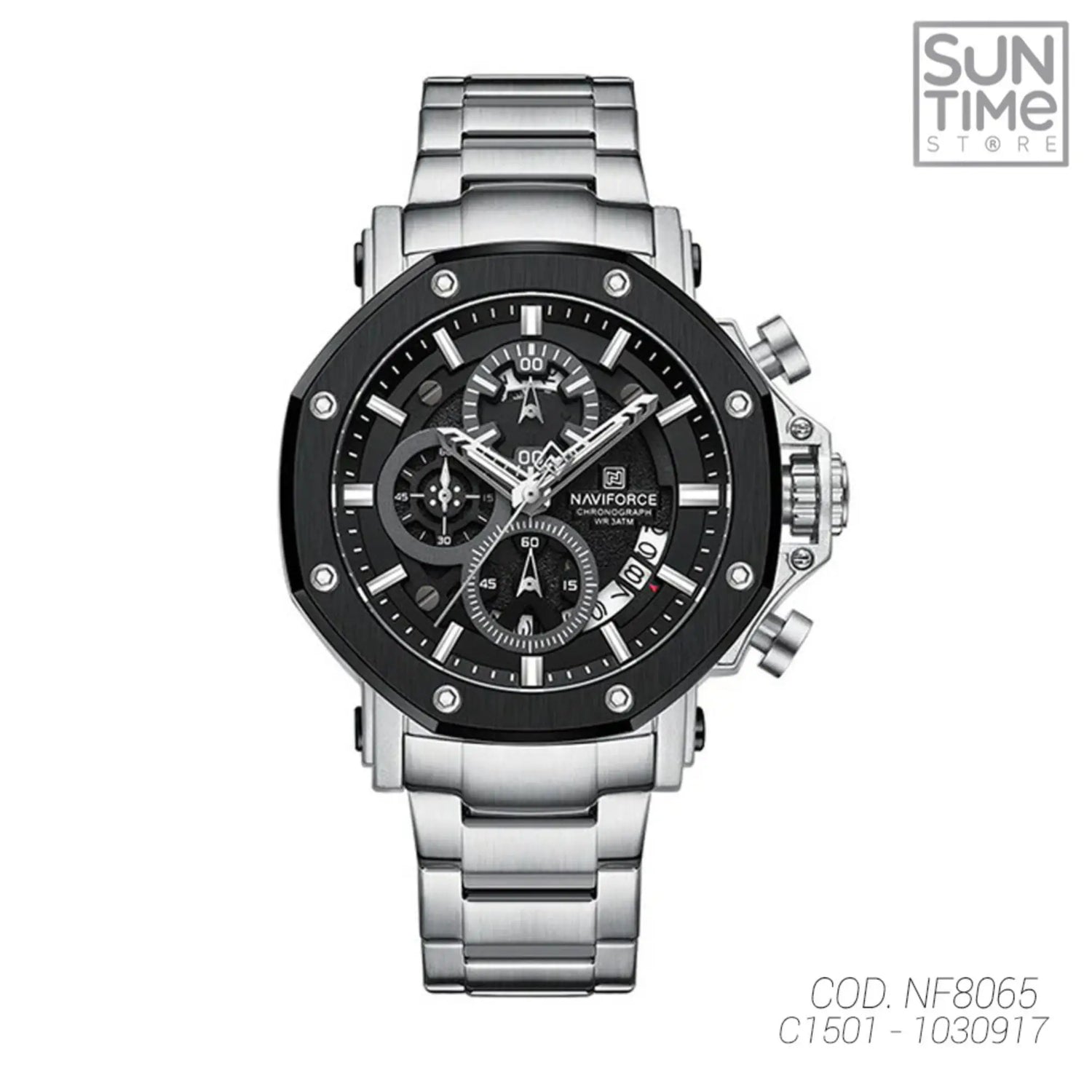 RELOJ ANALOGICO HOMBRE NF8065 NAVIFORCE PLATEADO CLASICO 1030917 NAVIFORCE
