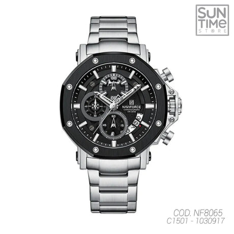 RELOJ ANALOGICO HOMBRE NF8065 NAVIFORCE PLATEADO CLASICO 1030917 NAVIFORCE