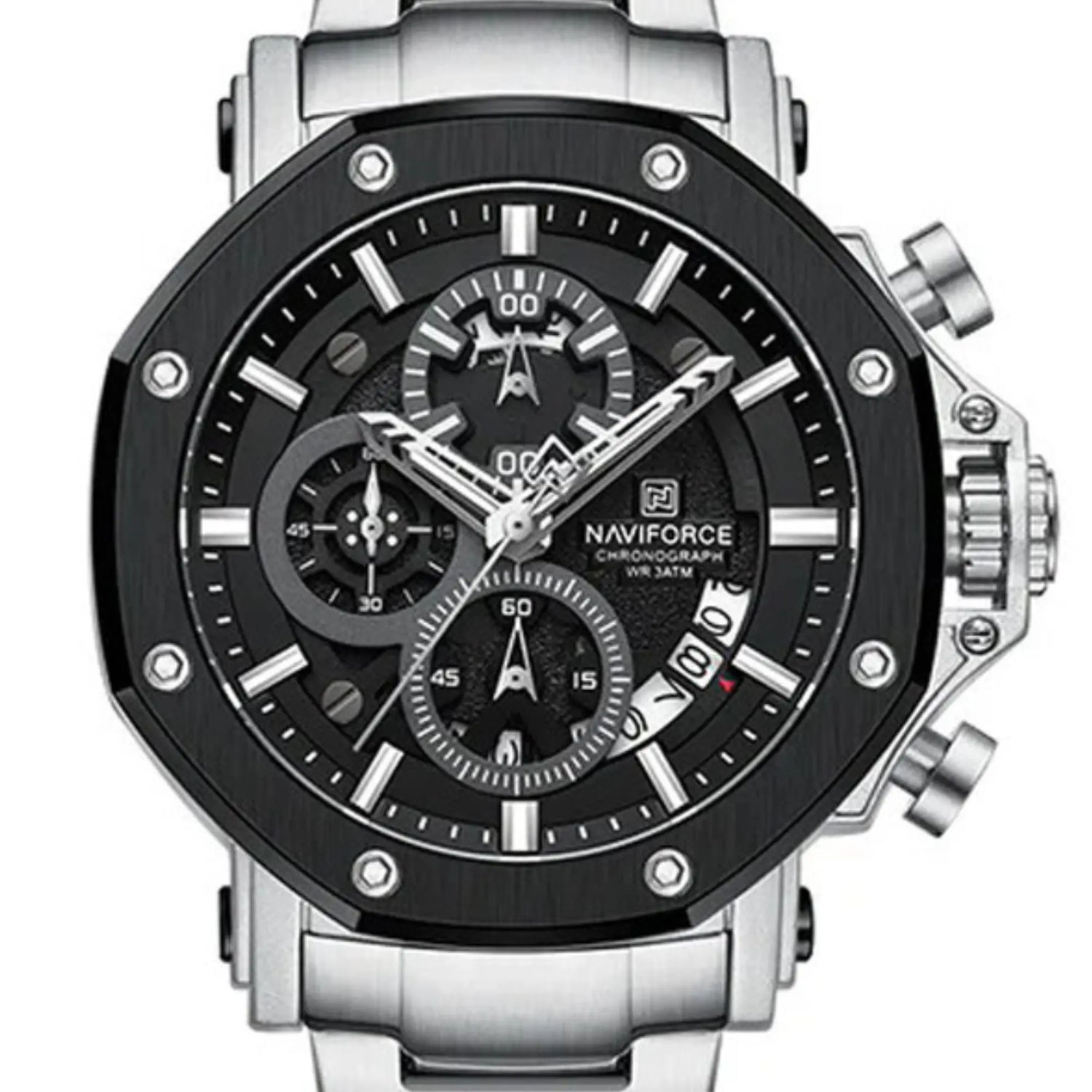 RELOJ ANALOGICO HOMBRE NF8065 NAVIFORCE PLATEADO CLASICO 1030917 NAVIFORCE