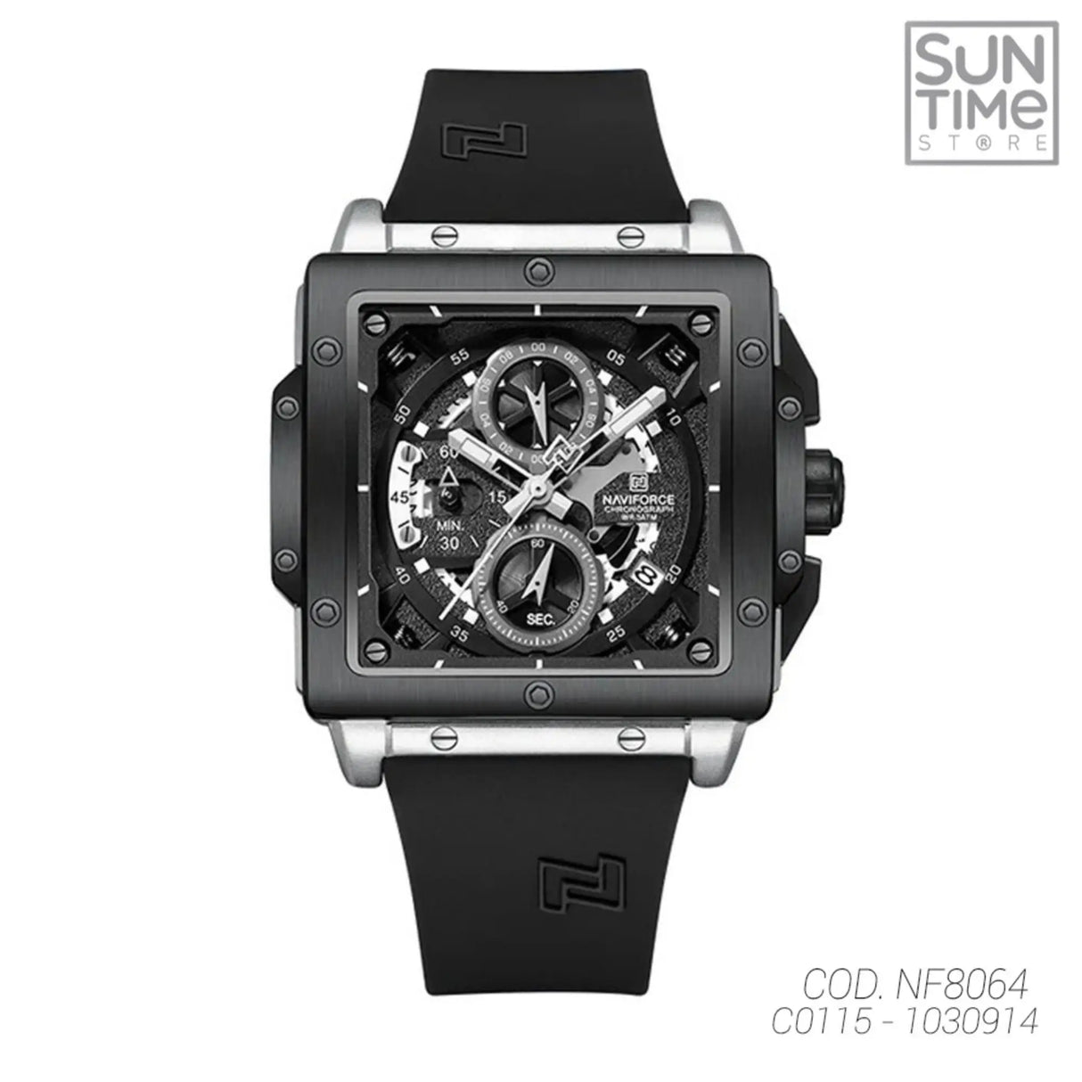 RELOJ ANALOGICO HOMBRE NF8064 NAVIFORCE NEGRO CASUAL 1030914 NAVIFORCE
