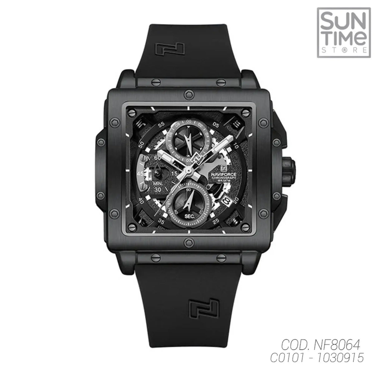 RELOJ ANALOGICO HOMBRE NF8064 NAVIFORCE NEGRO CASUAL 1030915 NAVIFORCE