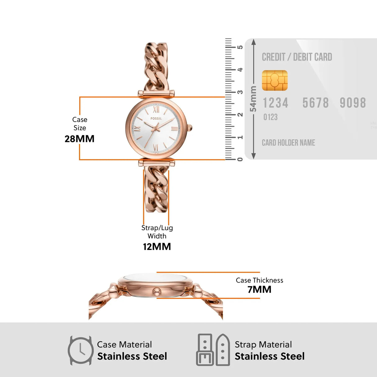 RELOJ ANALOGICO MUJER ES5330 FOSSIL ROSE GOLD CASUAL 1031032 - SUNTIMESTORE.COM