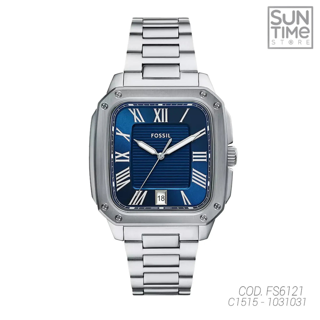 RELOJ ANALOGICO HOMBRE FS6121 FOSSIL PLATEADO CLASICO 1031031 - SUNTIMESTORE.COM