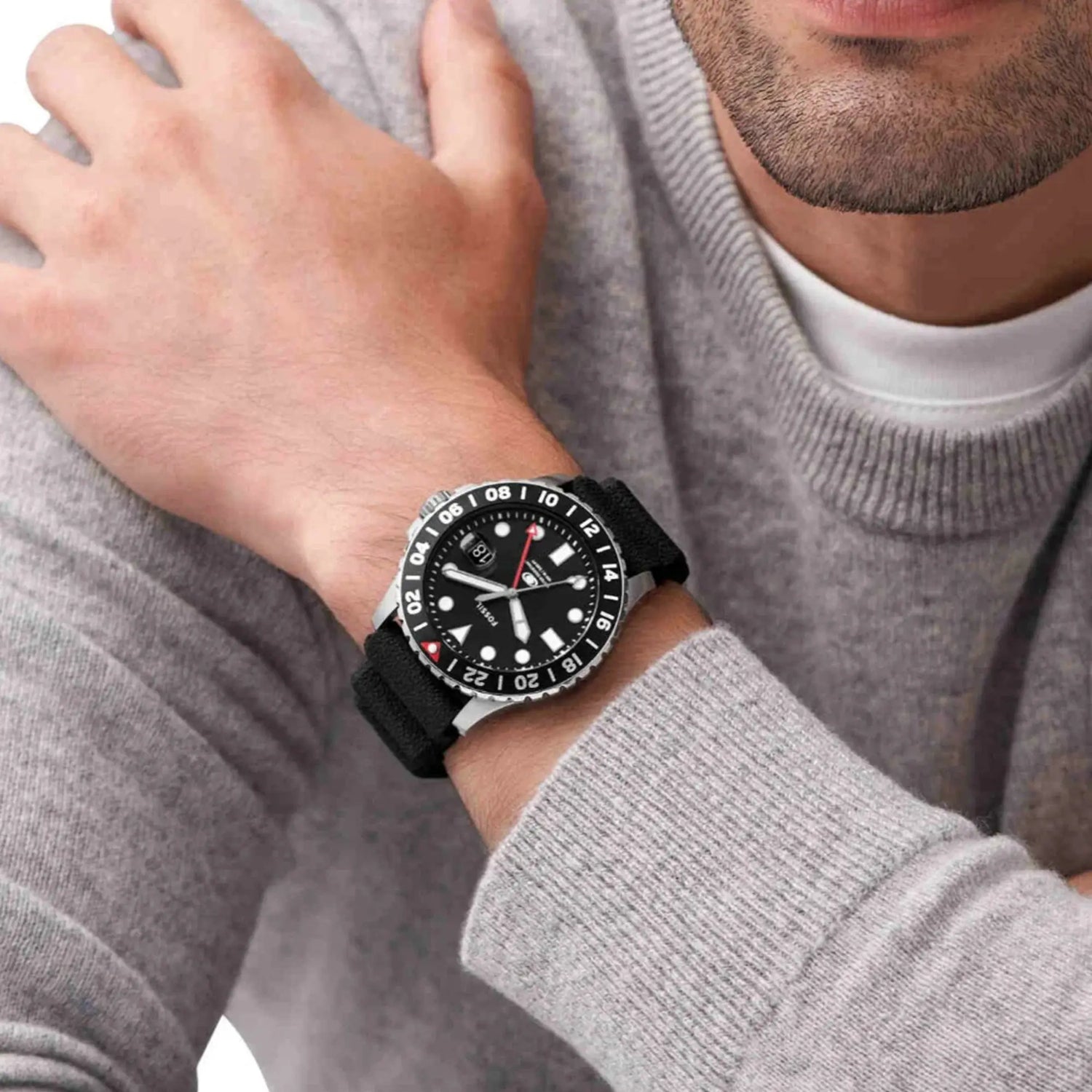 RELOJ ANALOGICO HOMBRE FS6036 FOSSIL	NEGRO CLASICO 1031022 FOSSIL