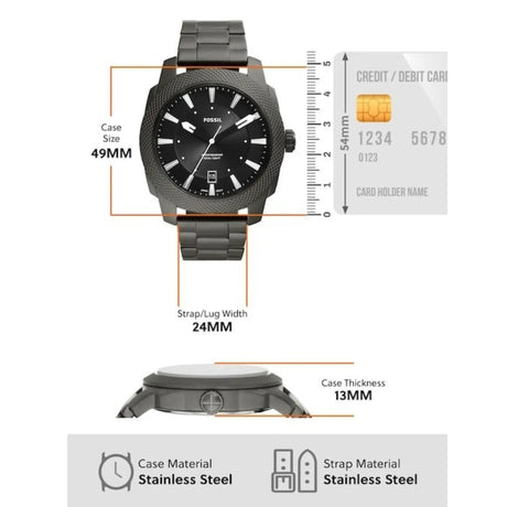 RELOJ ANALOGICO HOMBRE FS5970 FOSSIL	PLATEADO CLASICO 1031020 - SUNTIMESTORE.COM