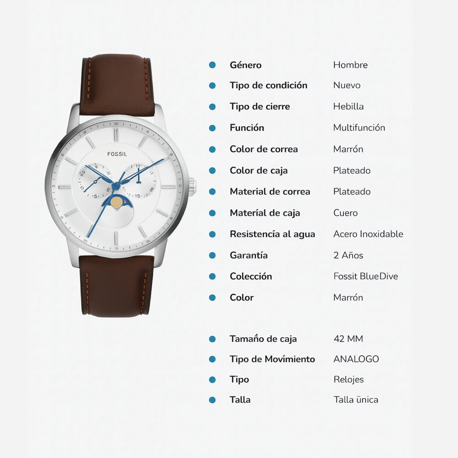RELOJ ANALOGICO HOMBRE FS5905 FOSSIL	MARRON CASUAL 1031019 FOSSIL