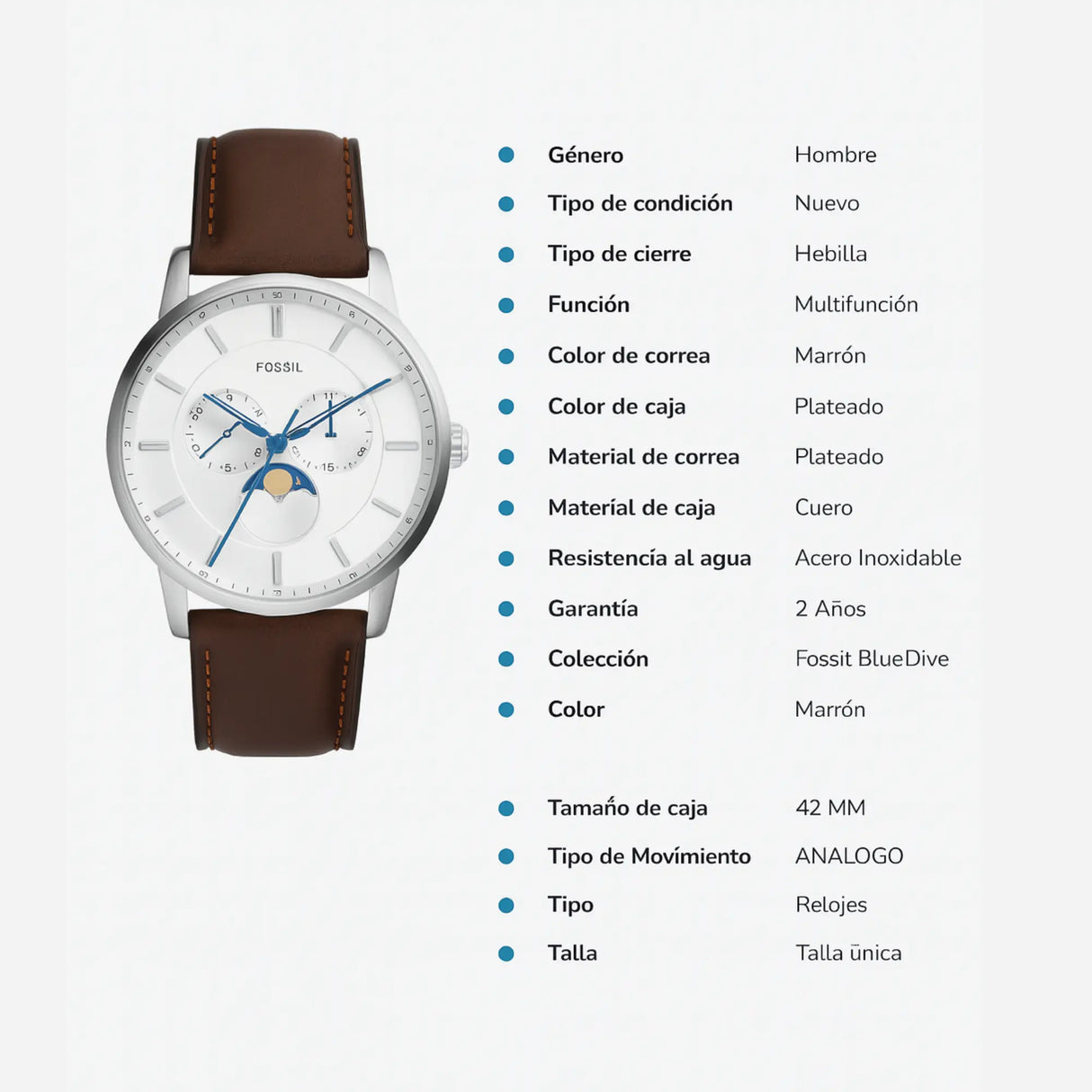 RELOJ ANALOGICO HOMBRE FS5905 FOSSIL	MARRON CASUAL 1031019 FOSSIL