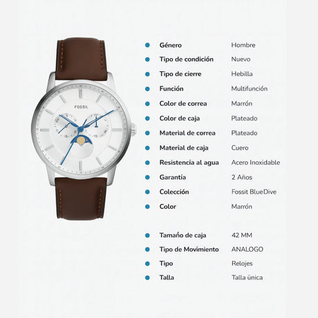 RELOJ ANALOGICO HOMBRE FS5905 FOSSIL	MARRON CASUAL 1031019 FOSSIL