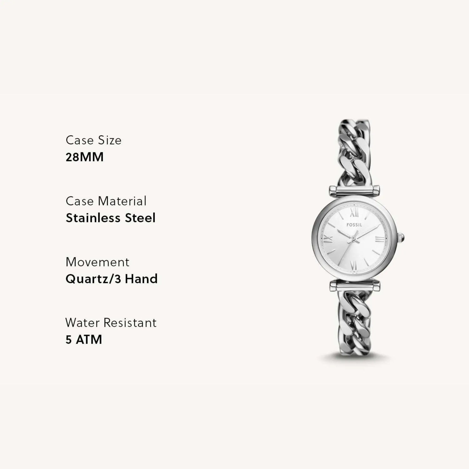 RELOJ ANALOGICO MUJER ES5331 FOSSIL PLATEADO CASUAL 1031012 - SUNTIMESTORE.COM