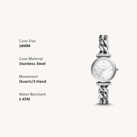 RELOJ ANALOGICO MUJER ES5331 FOSSIL PLATEADO CASUAL 1031012 - SUNTIMESTORE.COM