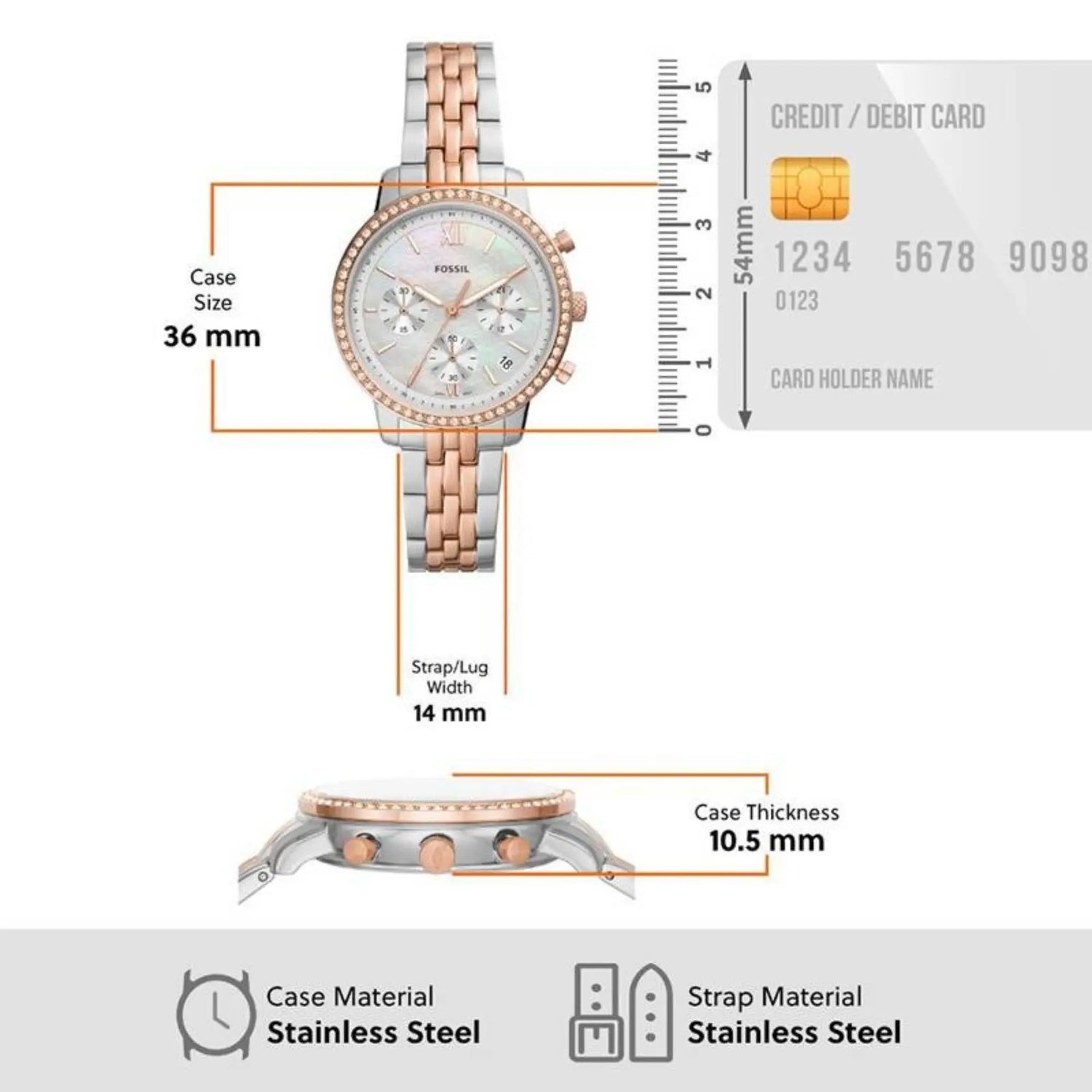 RELOJ ANALOGICO MUJER ES5279 FOSSIL PLATEADO CASUAL 1031009 - SUNTIMESTORE.COM